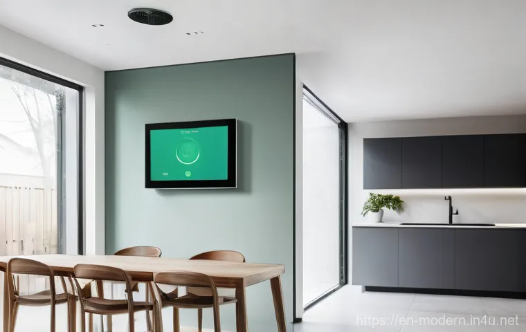 현대건축물 실내 공기질 관리 - **Prompt 1: The Invisible Threat in a Modern Home**
    A bright, contemporary living room scene dur...